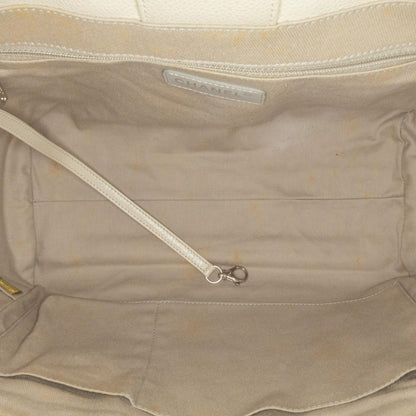 Chanel Gabrielle Calfskin White Tote Bag