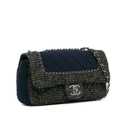 Chanel Gabrielle Tweed Blue Shoulder Bag Style 3