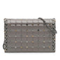 Chanel Small Lambskin Chocolate Bar Cc Piercing Studded Chain Flap