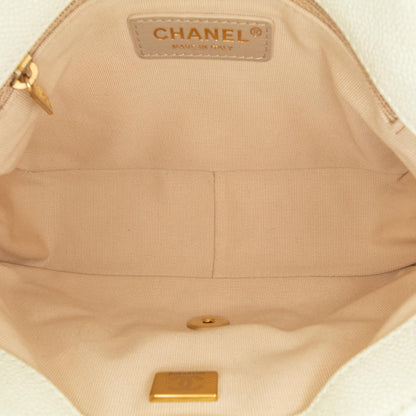 Chanel Gabrielle Caviar White Shoulder Bag Style 6
