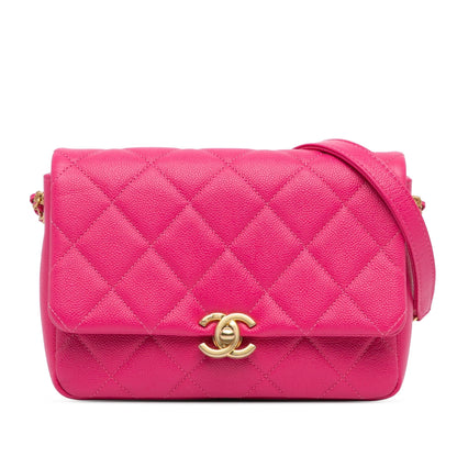 Chanel Gabrielle Caviar Pink Shoulder Bag Style 2