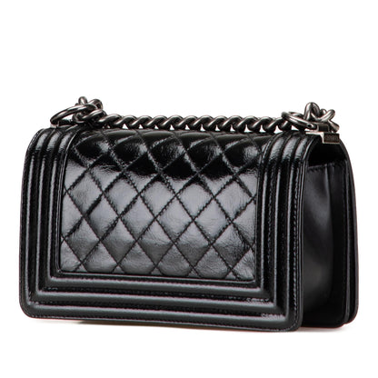 Chanel Small Quilted Patent Boy Flap