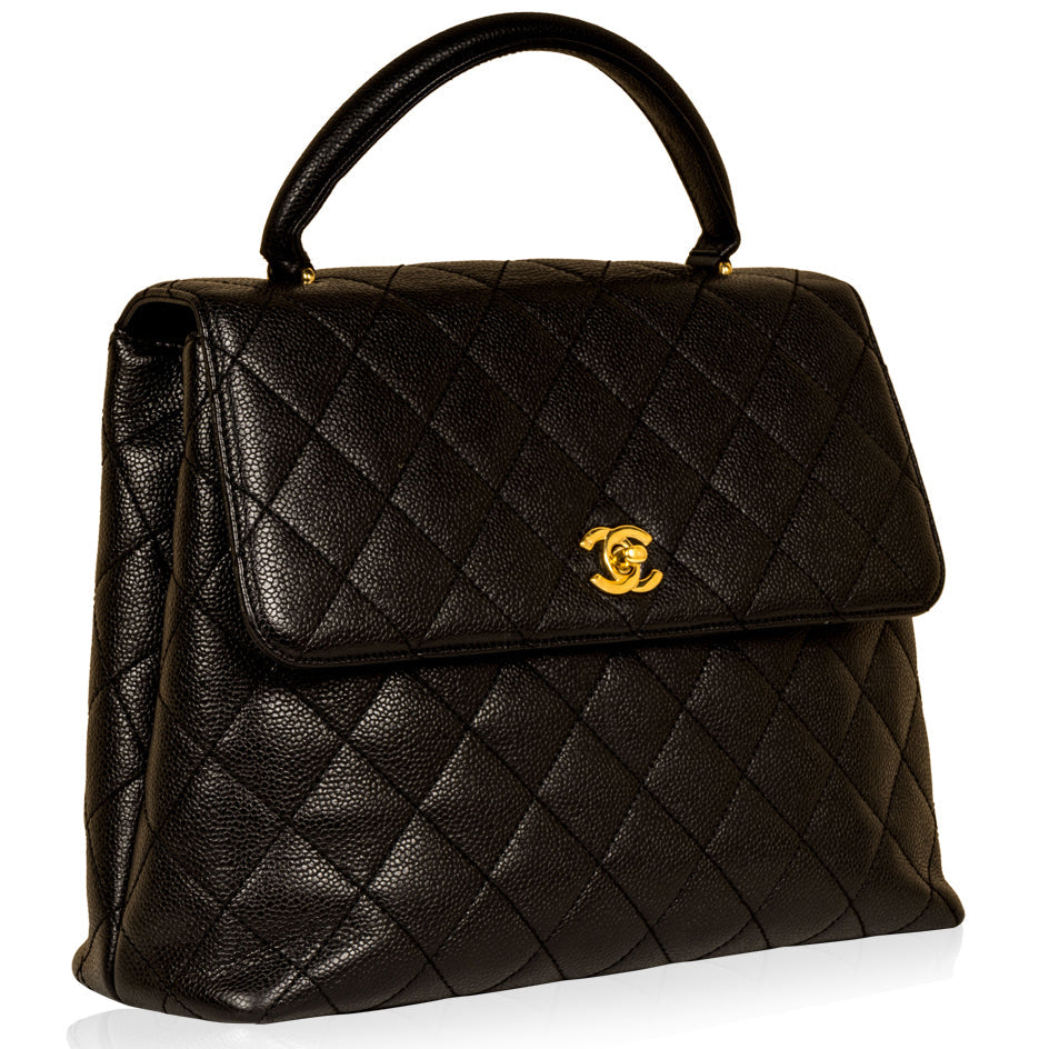 Chanel Kelly Caviar Black Shoulder Bag