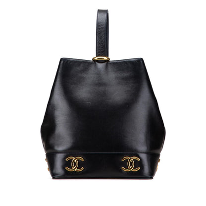 Chanel Triple Cc Lambskin Bucket