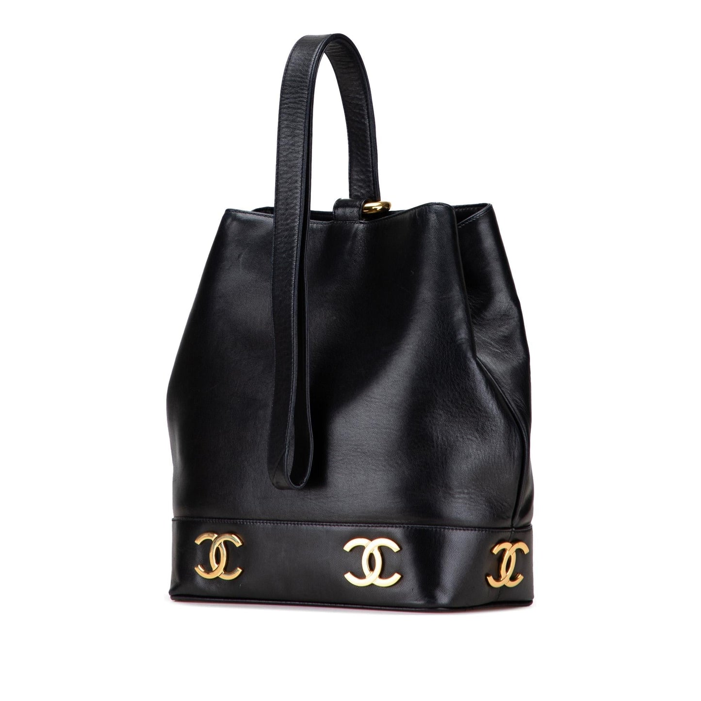 Chanel Triple Cc Lambskin Bucket