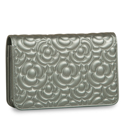 Chanel Wallet On Chain Lambskin Silver Crossbody