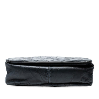 Chanel Xl Cc Glazed Quilted Calfskin Single Flap