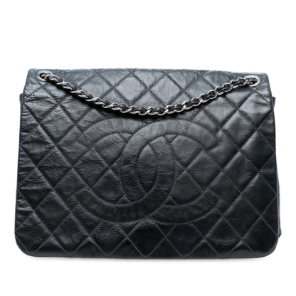 Chanel Xl Cc Glazed Quilted Calfskin Single Flap