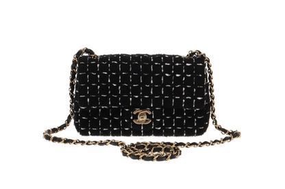 Chanel Black Tweed Flap Bag 2023
