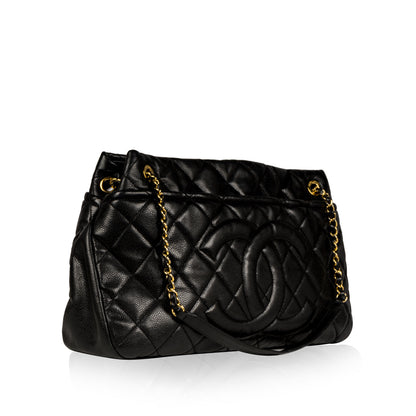 Chanel Classic Flap Caviar Black Tote Bag