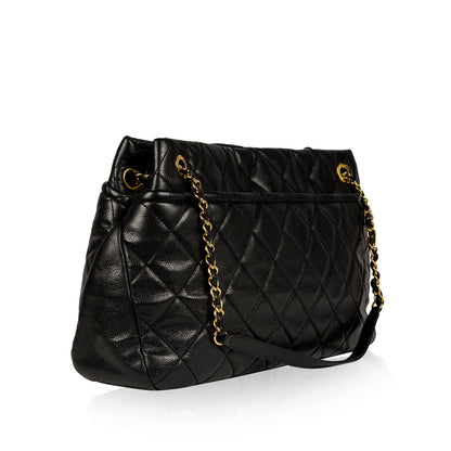 Chanel Classic Flap Caviar Black Tote Bag