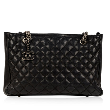 Chanel Chain Tote - Black - Caviar