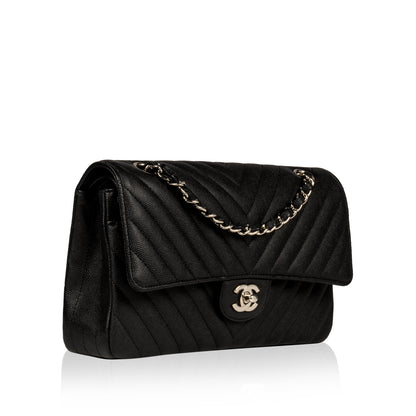 Chanel Classic Flap Caviar Black Shoulder Bag Style 96