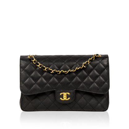 Chanel Classic Flap Caviar Black Shoulder Bag Style 53