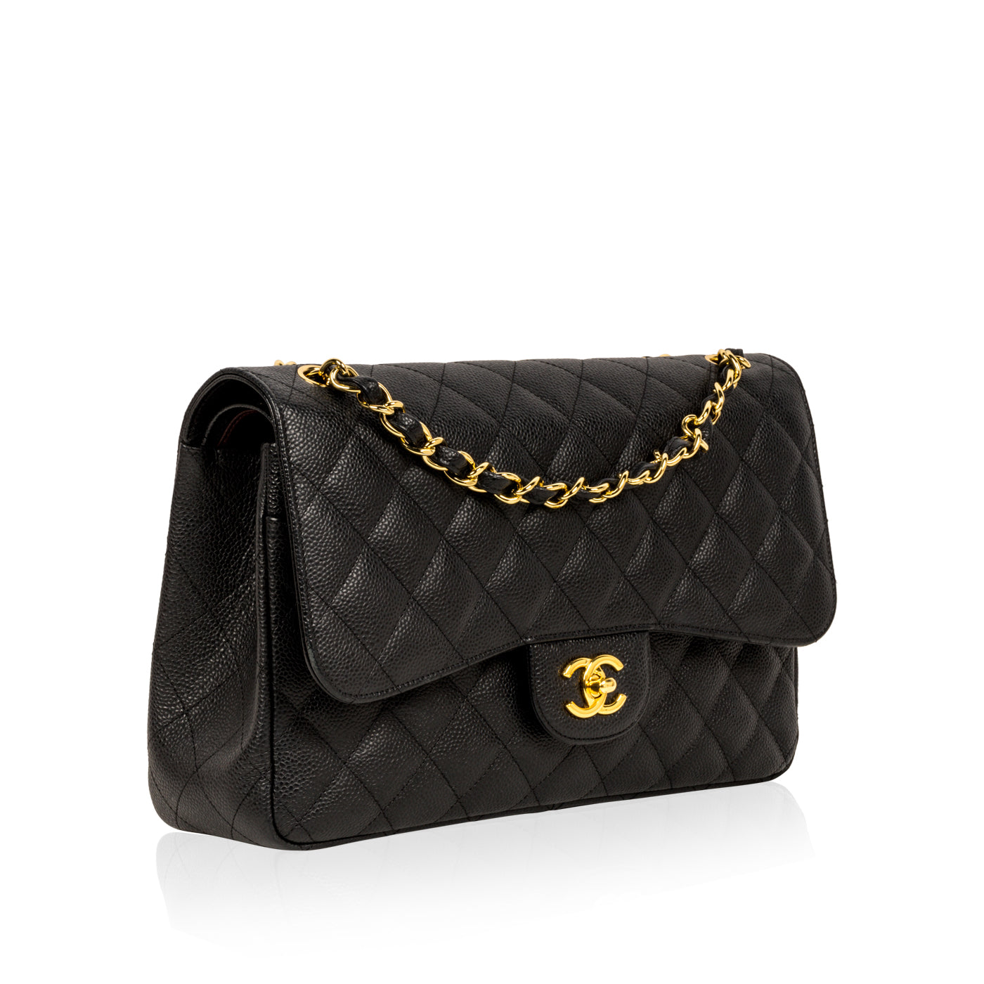 Chanel Classic Flap Caviar Black Shoulder Bag Style 53