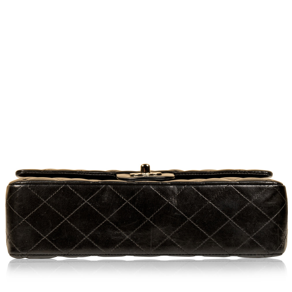 Chanel Classic Flap Lambskin Black Shoulder Bag Style 140