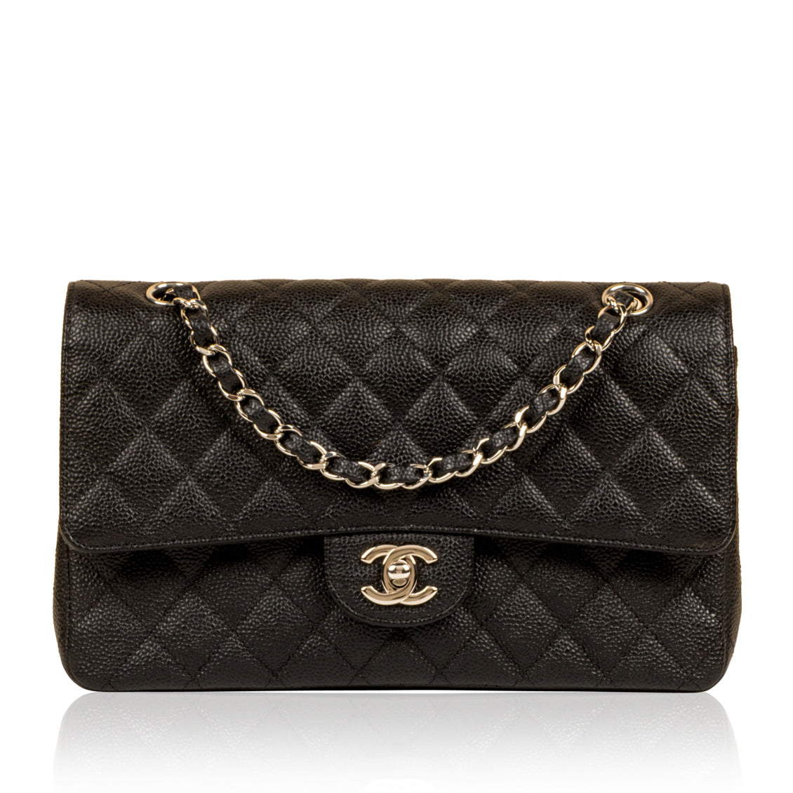 Chanel Classic Flap Caviar Black Shoulder Bag Style 93