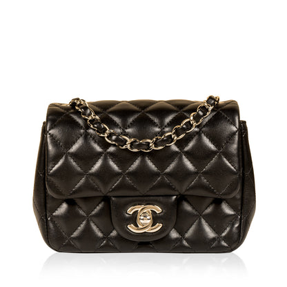 Chanel Classic Flap Lambskin Black Shoulder Bag Style 248