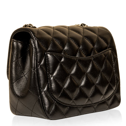 Chanel Classic Flap Lambskin Black Shoulder Bag Style 248