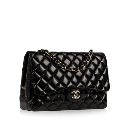 Chanel Classic Flap Lambskin Black Shoulder Bag Style 56