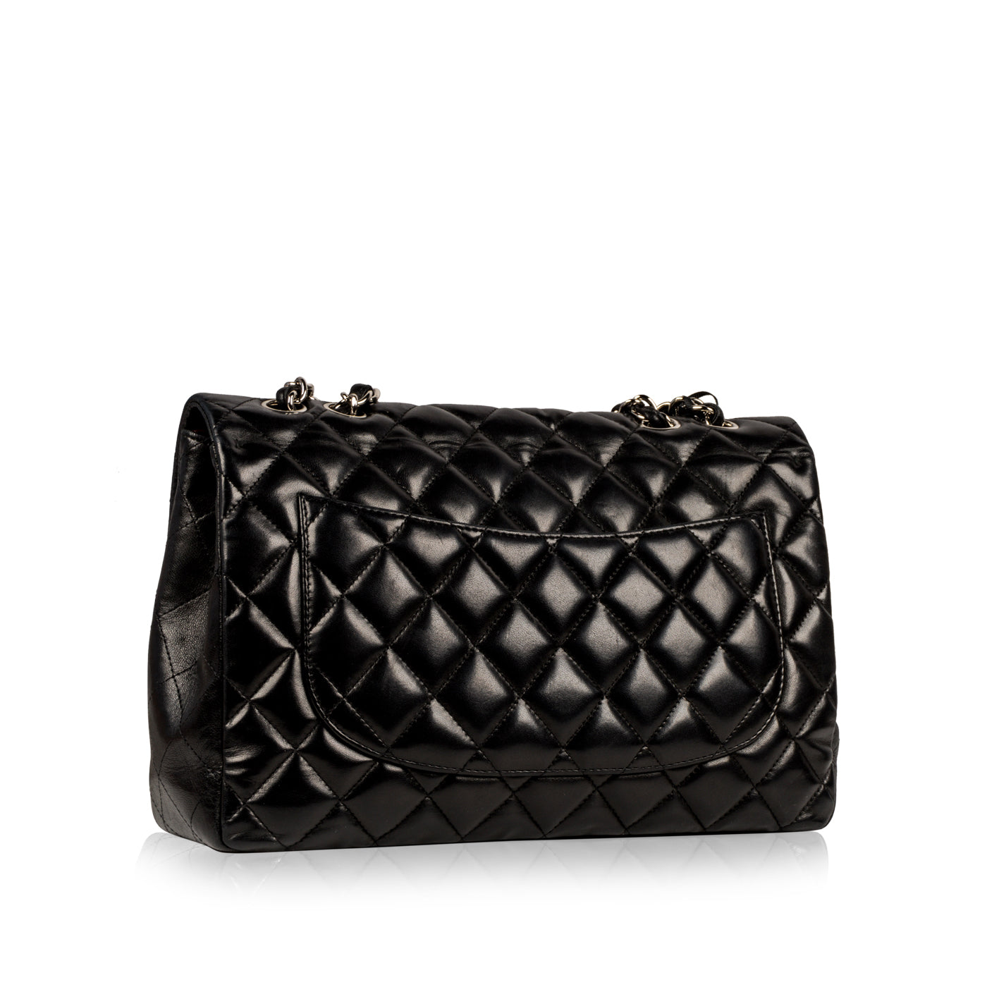 Chanel Classic Flap Lambskin Black Shoulder Bag Style 56