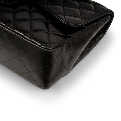 Chanel Classic Flap Lambskin Black Shoulder Bag Style 56
