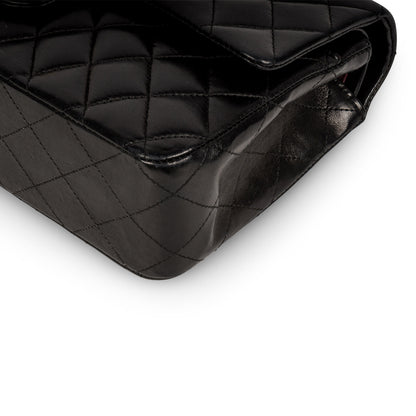 Chanel Classic Flap Lambskin Black Shoulder Bag Style 142