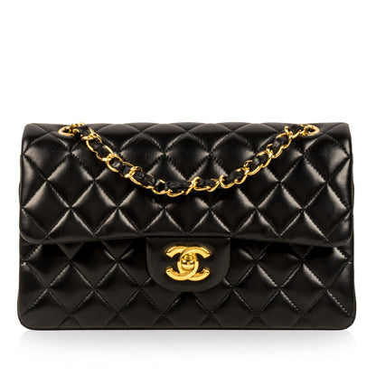 Chanel Classic Flap Lambskin Black Shoulder Bag Style 262