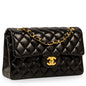 Chanel Classic Flap Lambskin Black Shoulder Bag Style 262
