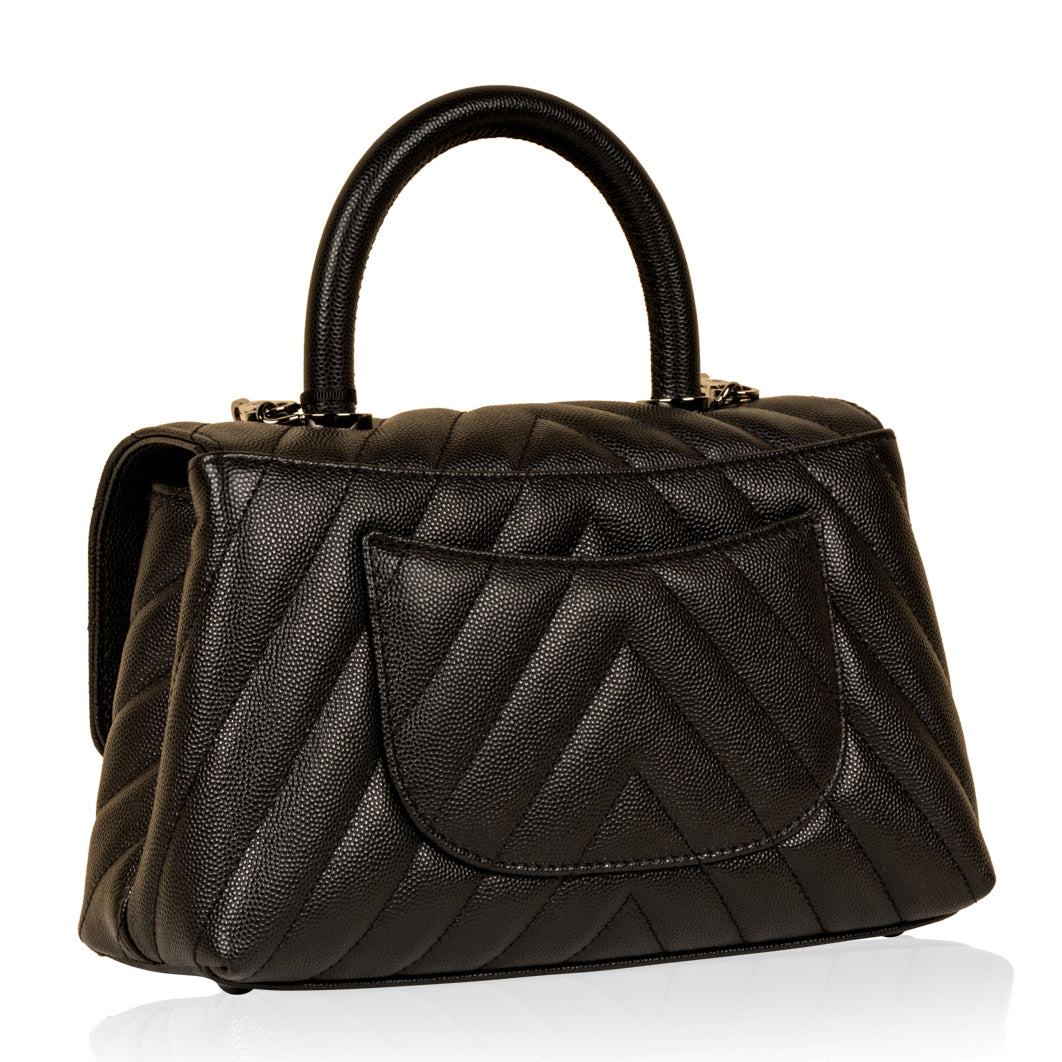 Chanel Coco Handle Caviar Black Shoulder Bag Style 6