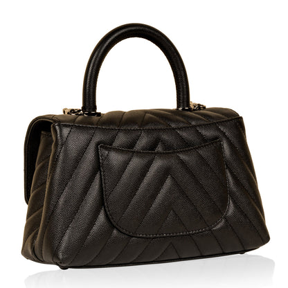 Chanel Coco Handle Caviar Black Shoulder Bag Style 6