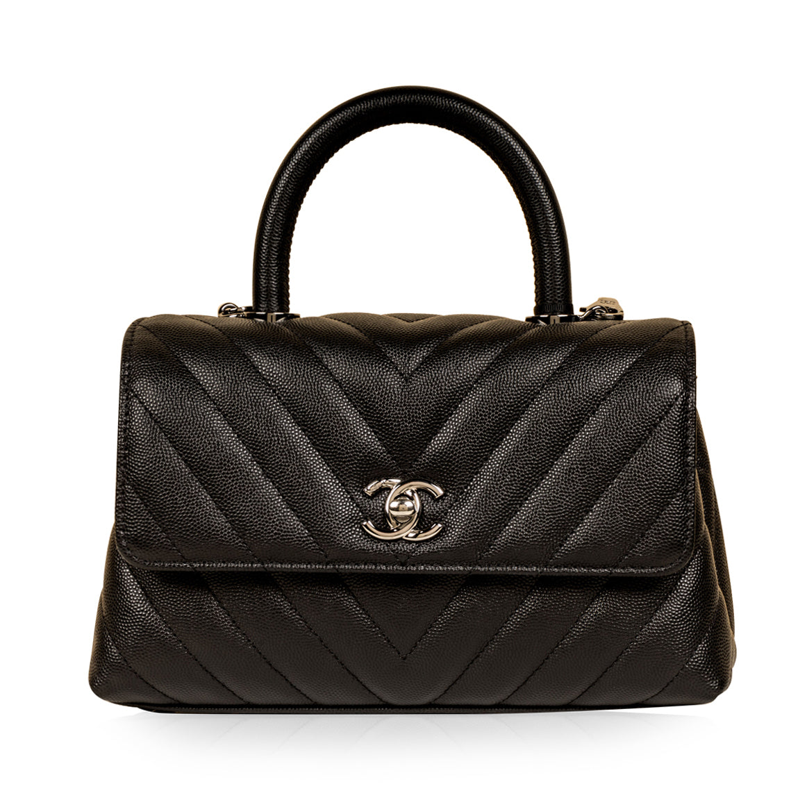 Chanel Coco Handle Caviar Black Shoulder Bag Style 7