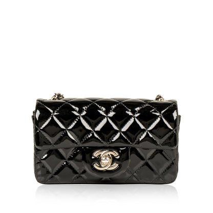 Chanel Classic Flap Patent Leather Black Shoulder Bag Style 14