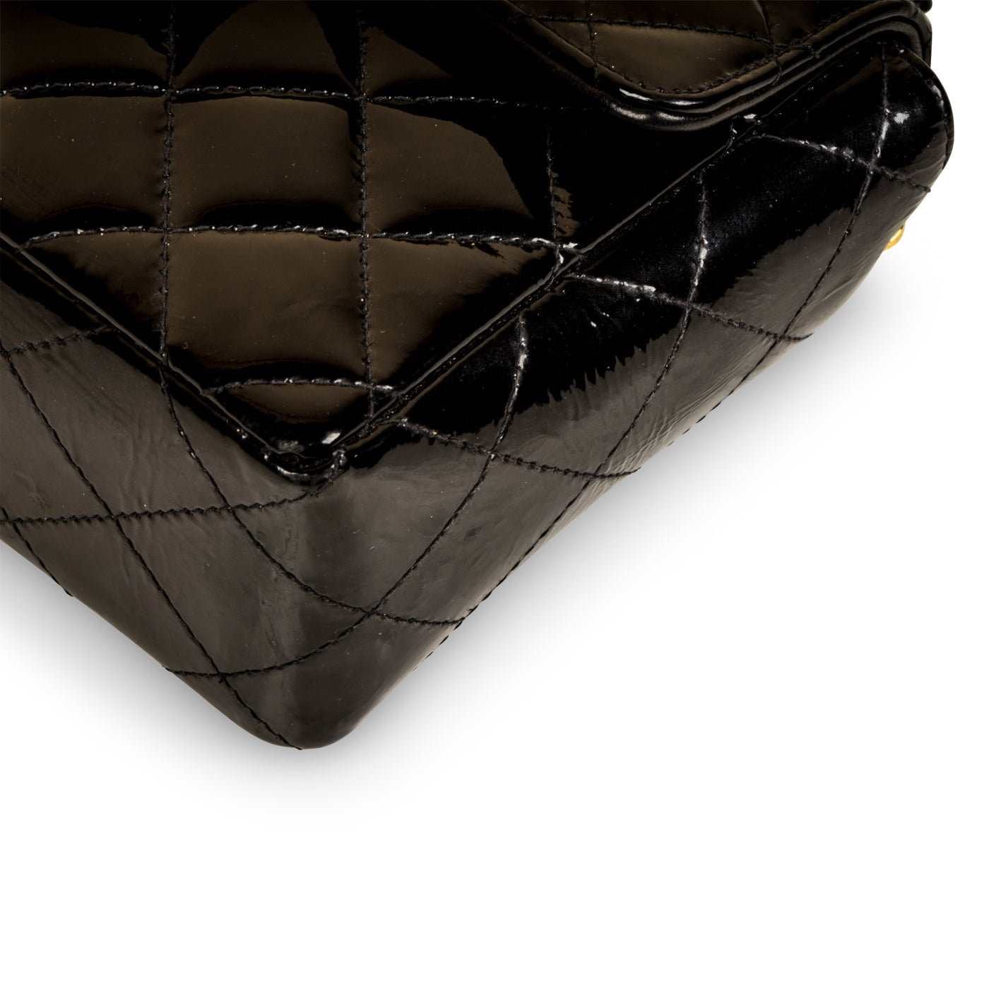 Chanel Classic Flap Patent Leather Black Shoulder Bag Style 12
