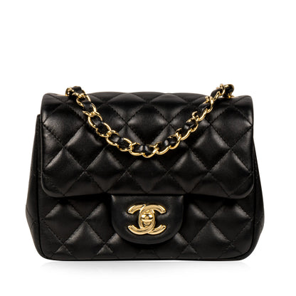 Chanel Classic Flap Lambskin Black Shoulder Bag Style 250