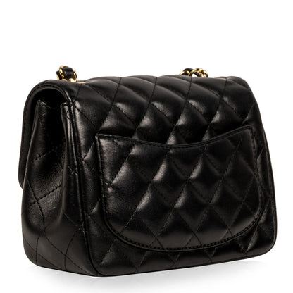 Chanel Classic Flap Lambskin Black Shoulder Bag Style 250