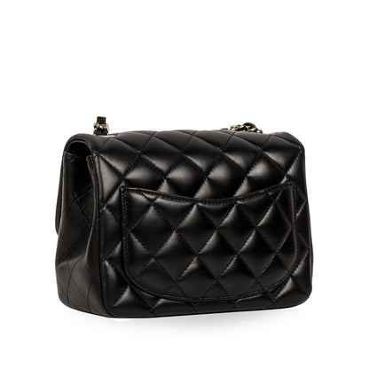 Chanel Classic Flap Lambskin Black Shoulder Bag Style 245