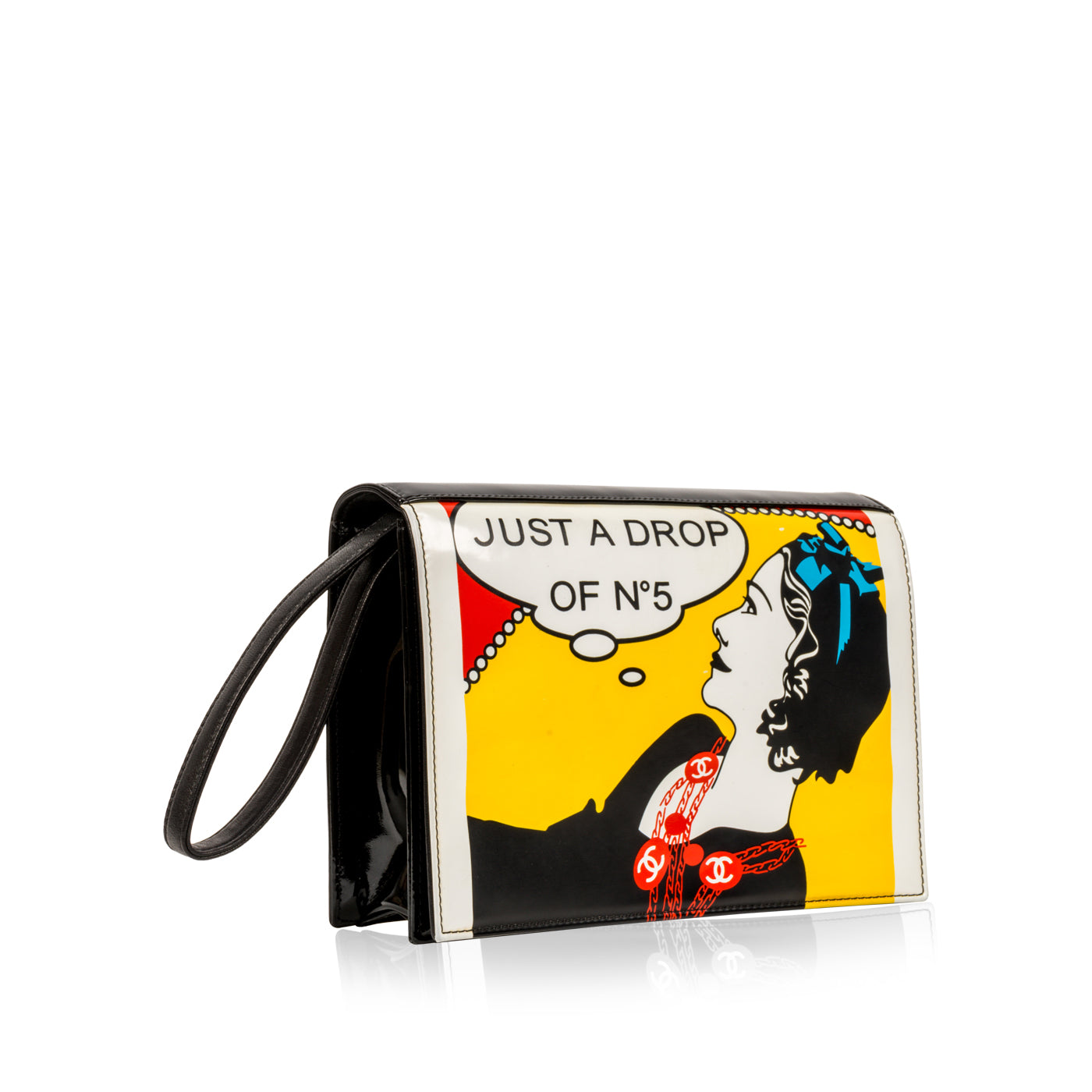 Chanel Patent Leather Black Clutch Style 2