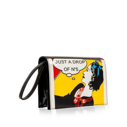 Chanel Patent Leather Black Clutch Style 2