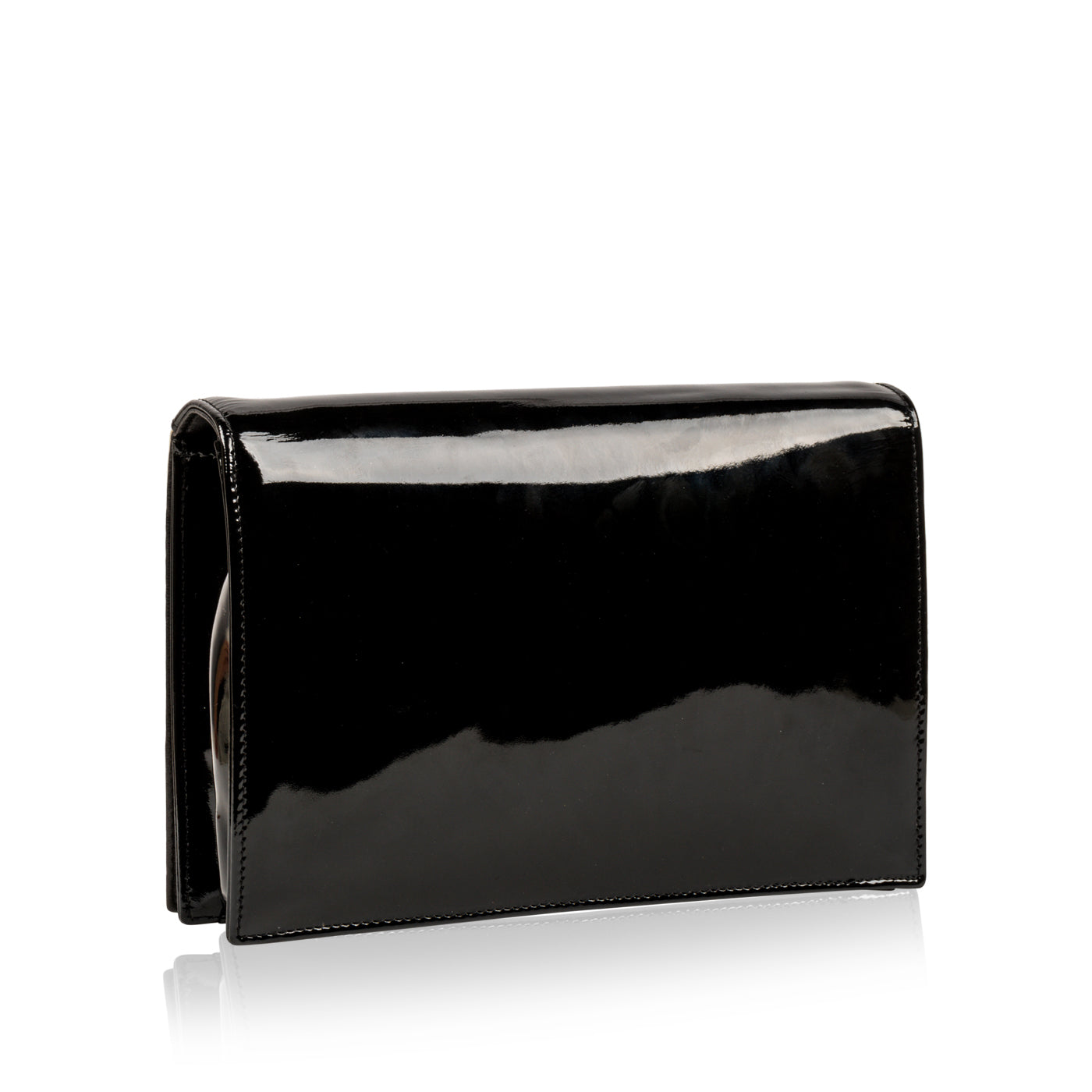 Chanel Patent Leather Black Clutch Style 2