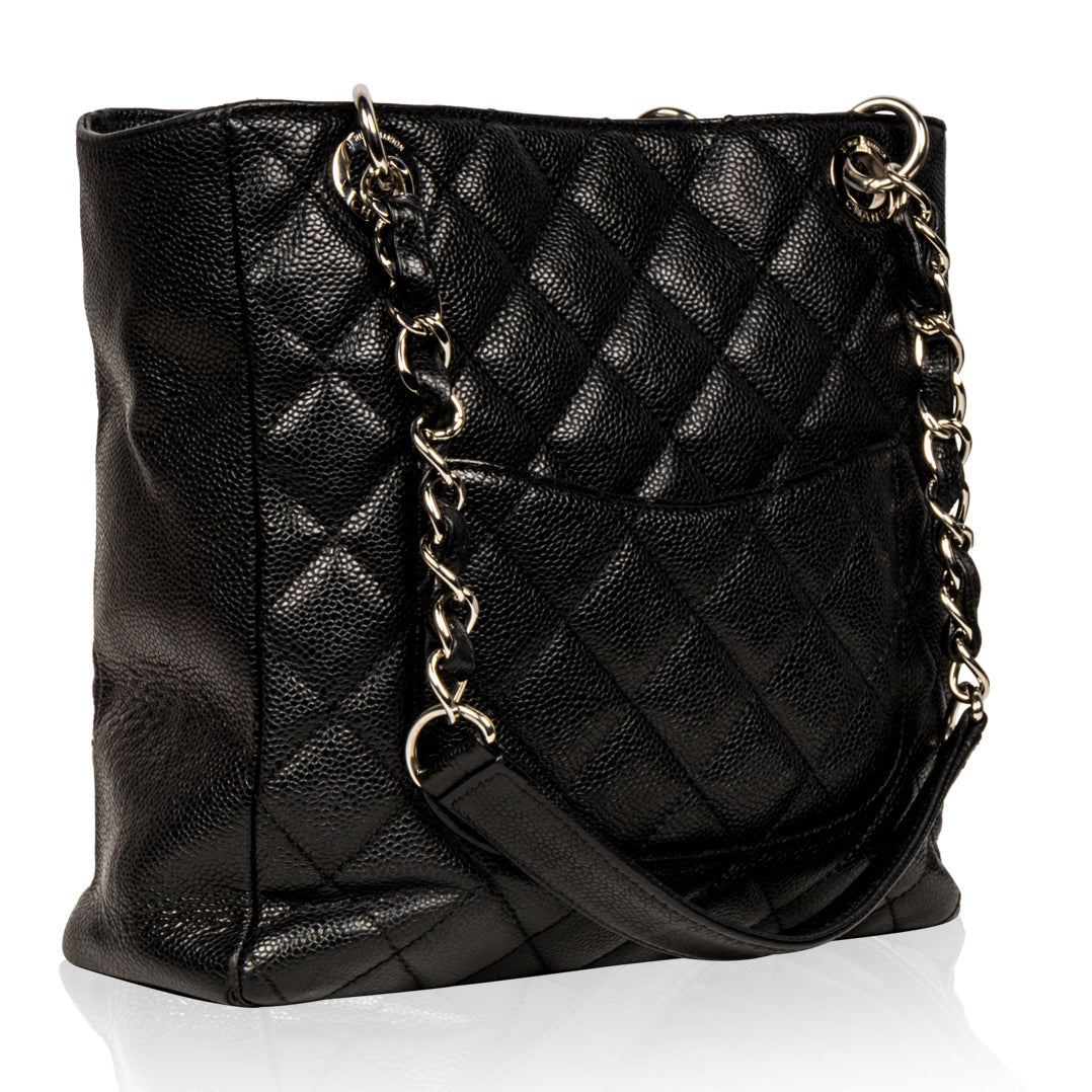 Chanel Timeless Caviar Black Tote Bag Style 49