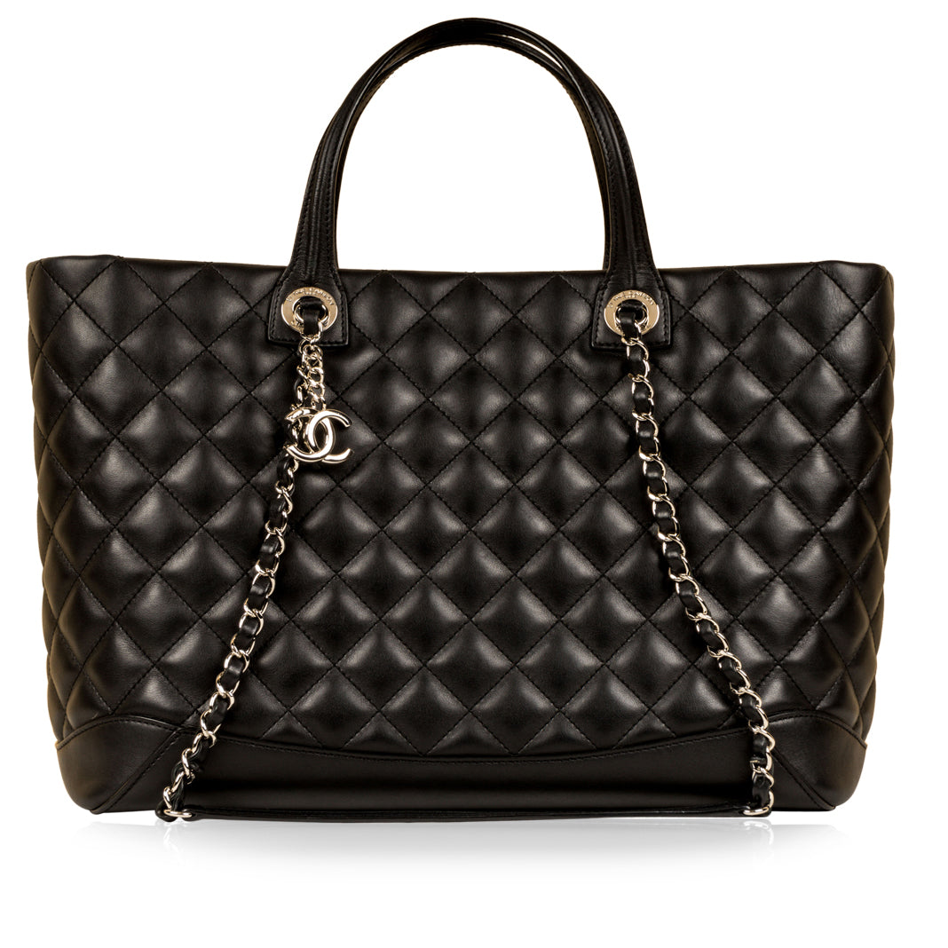 Chanel Shopping Tote Lambskin Black Tote Bag Style 2