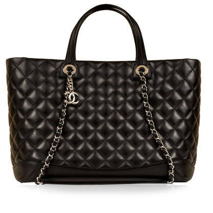 Chanel Shopping Tote Lambskin Black Tote Bag Style 2
