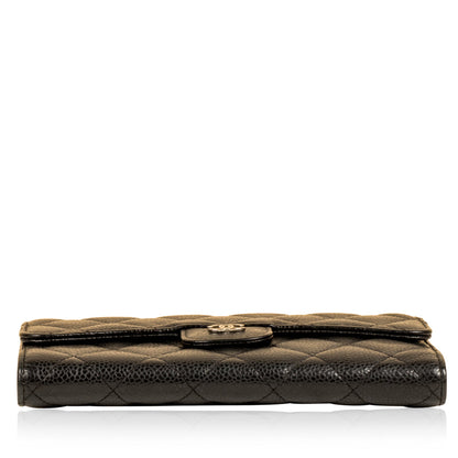 Chanel Long Flap Wallet - Caviar
