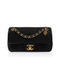 Chanel Classic Flap Leather Black Shoulder Bag Leather