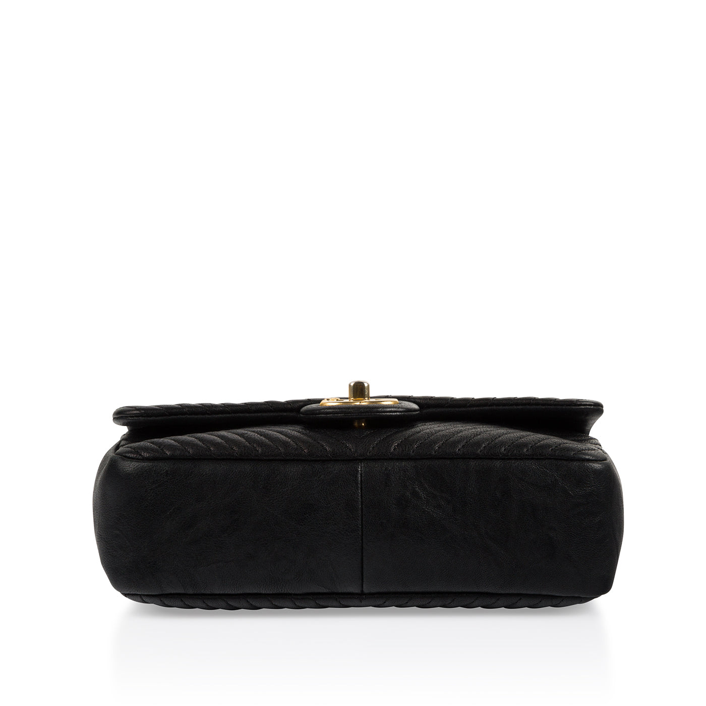 Chanel Classic Flap Leather Black Shoulder Bag Leather