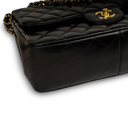 Chanel Classic Flap Lambskin Black Shoulder Bag Style 82