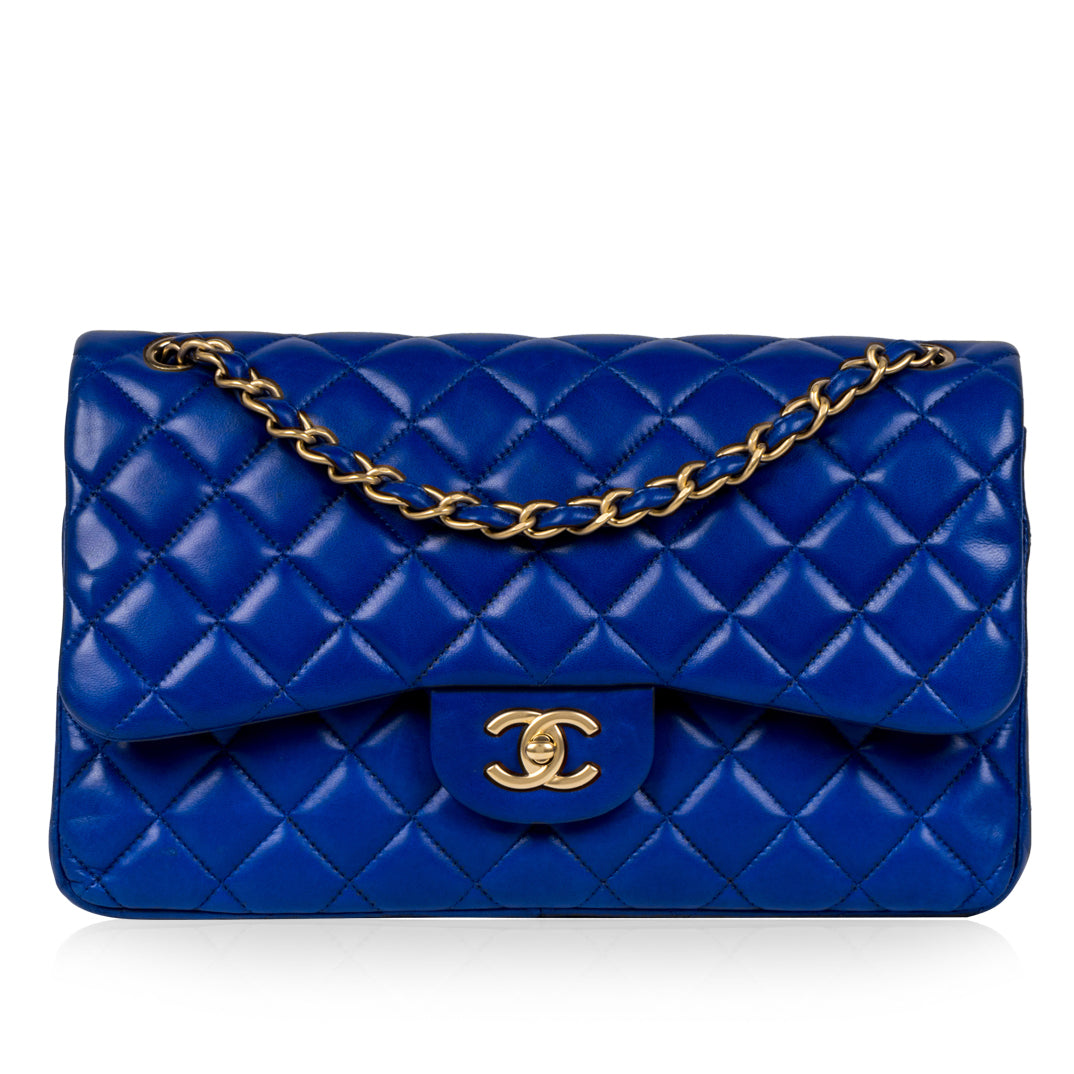 Chanel Classic Flap Lambskin Gold Shoulder Bag Style 18