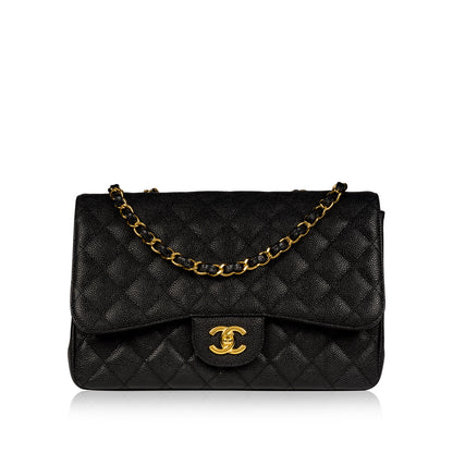 Chanel Classic Flap Caviar Black Shoulder Bag Style 56