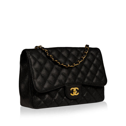 Chanel Classic Flap Caviar Black Shoulder Bag Style 56